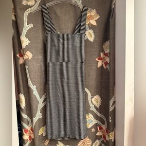 Free People Bardot Black and White Gingham Mini Dress